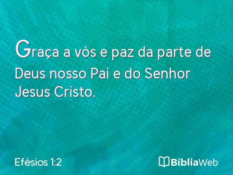 Efésios 1:2 em imagem para compartilhar