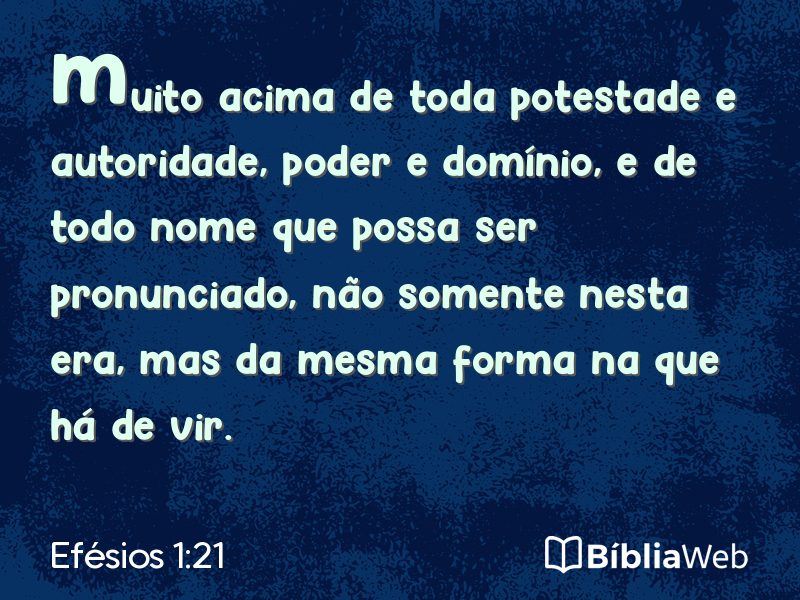 Efésios 1:21 em imagem para compartilhar