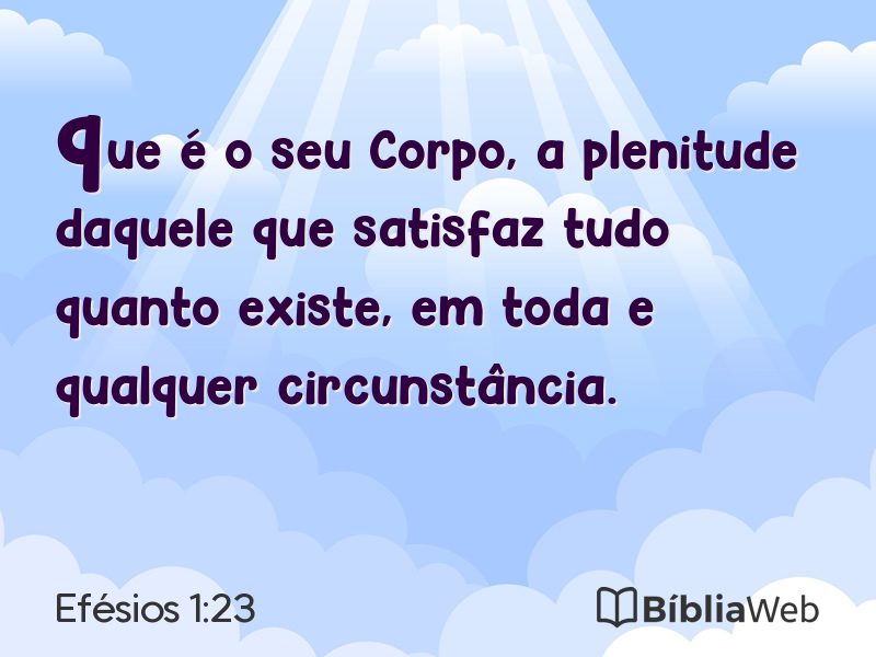 Efésios 1:23 em imagem para compartilhar