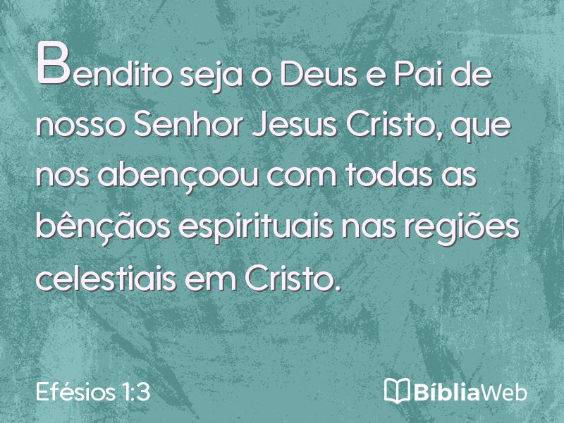 Efésios 1:3 em imagem para compartilhar