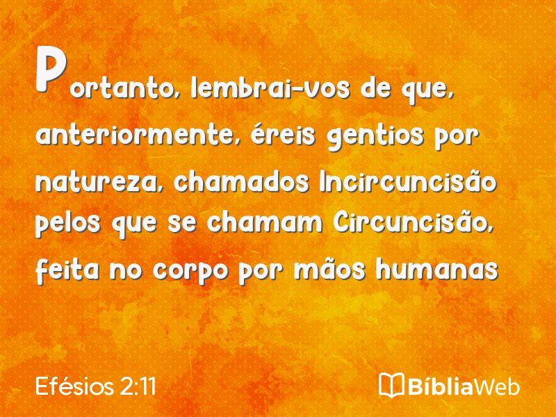 Efésios 2:11 em imagem para compartilhar