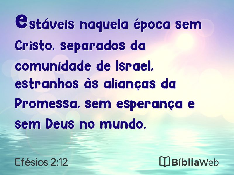 Efésios 2:12 em imagem para compartilhar