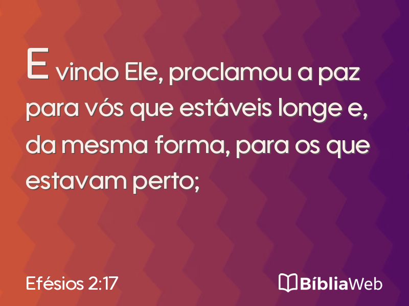 Efésios 2:17 em imagem para compartilhar