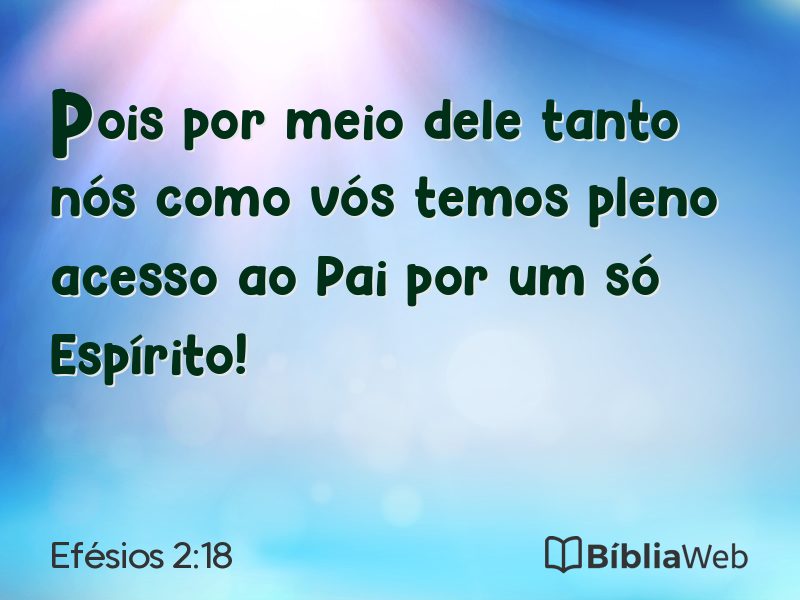 Efésios 2:18 em imagem para compartilhar