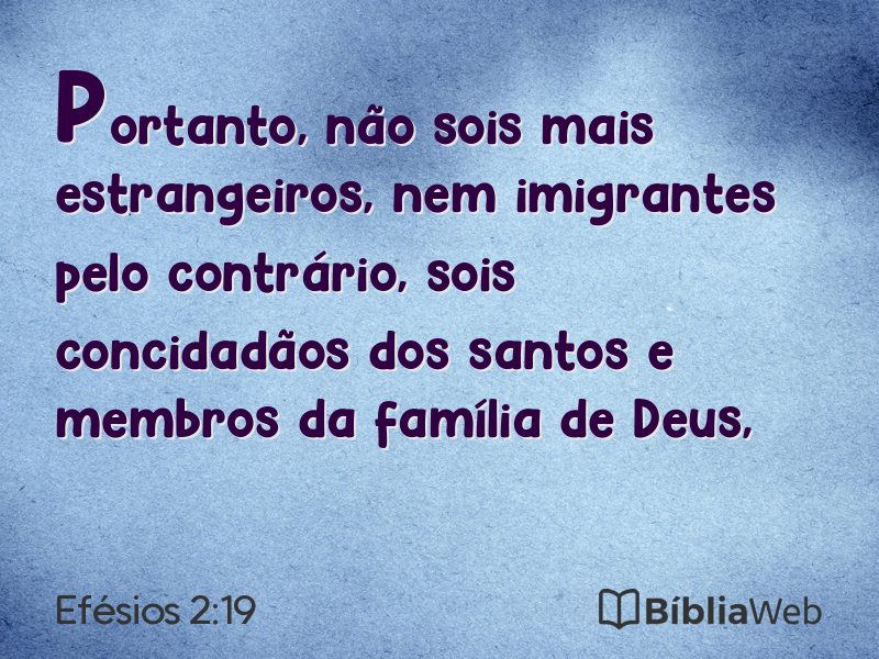 Efésios 2:19 em imagem para compartilhar
