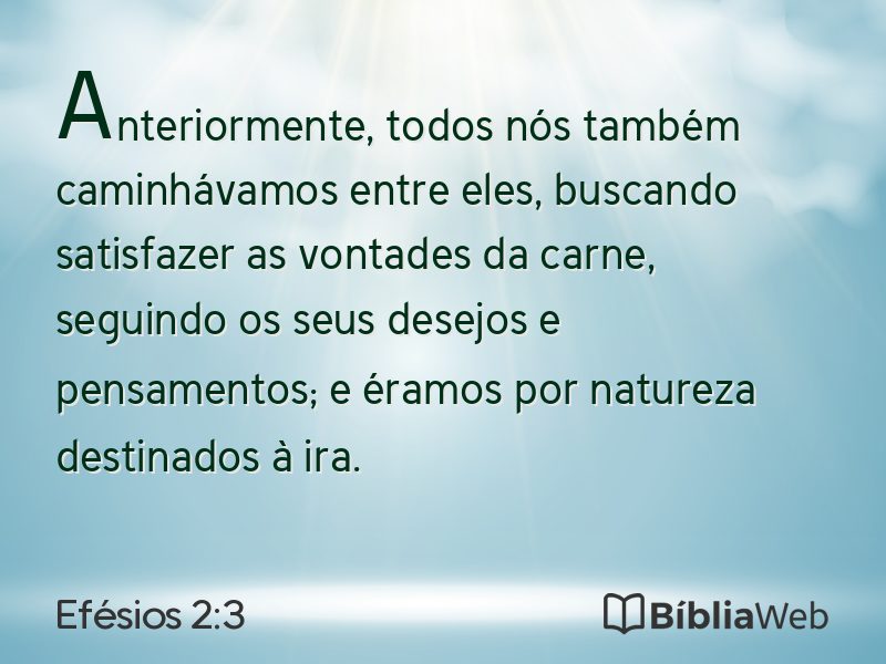 Efésios 2:3 em imagem para compartilhar