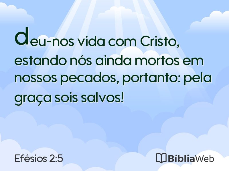 Efésios 2:5 em imagem para compartilhar