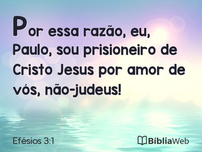 Efésios 3:1 em imagem para compartilhar