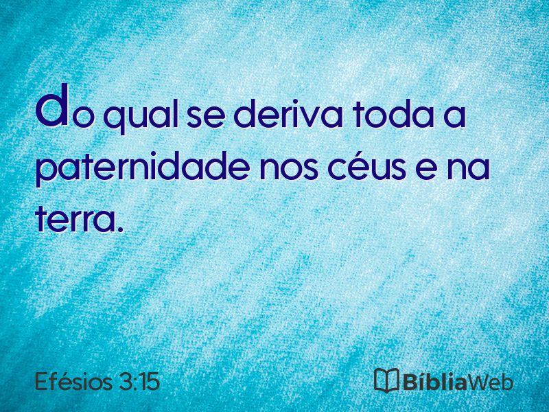 Efésios 3:15 em imagem para compartilhar