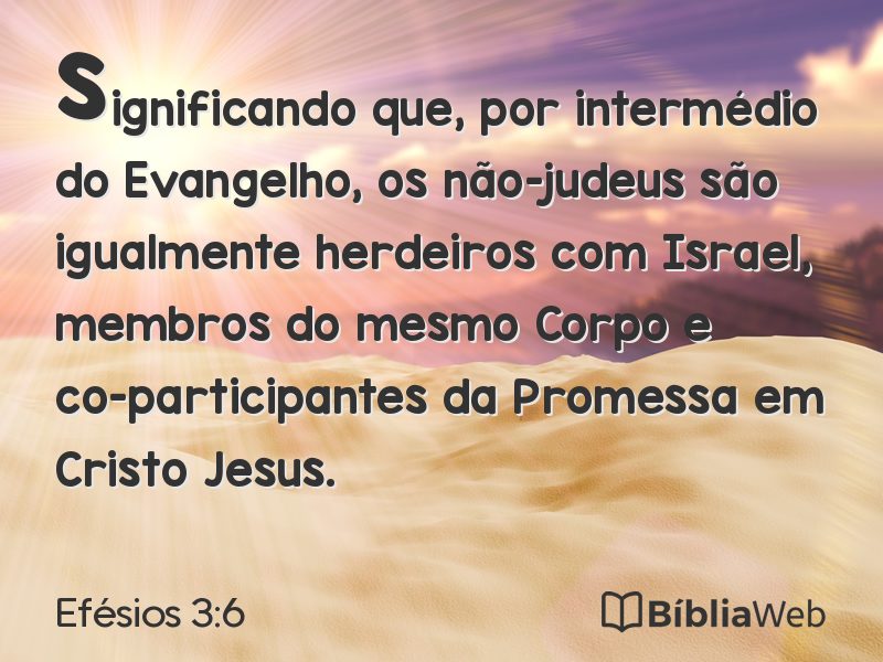 Efésios 3:6 em imagem para compartilhar