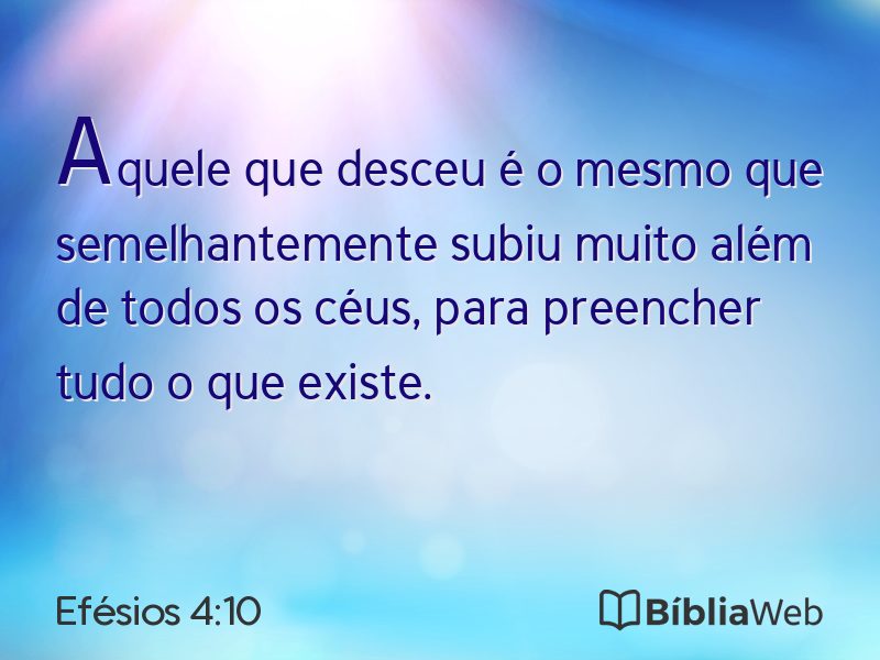 Efésios 4:10 em imagem para compartilhar