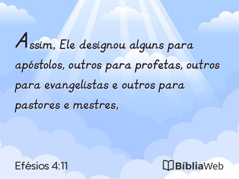 Efésios 4:11 em imagem para compartilhar