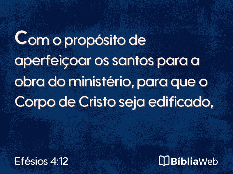 Efésios 4:12 em imagem para compartilhar
