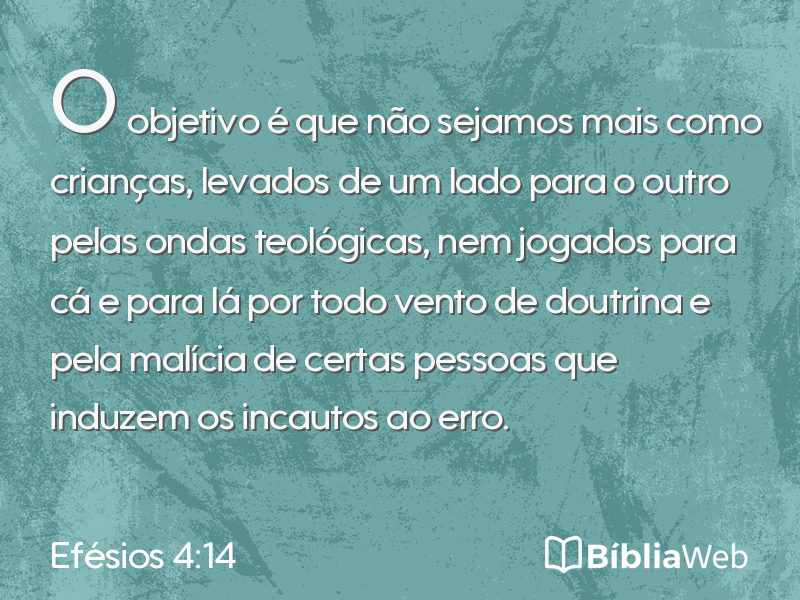 Efésios 4:14 em imagem para compartilhar