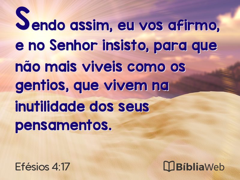 Efésios 4:17 em imagem para compartilhar
