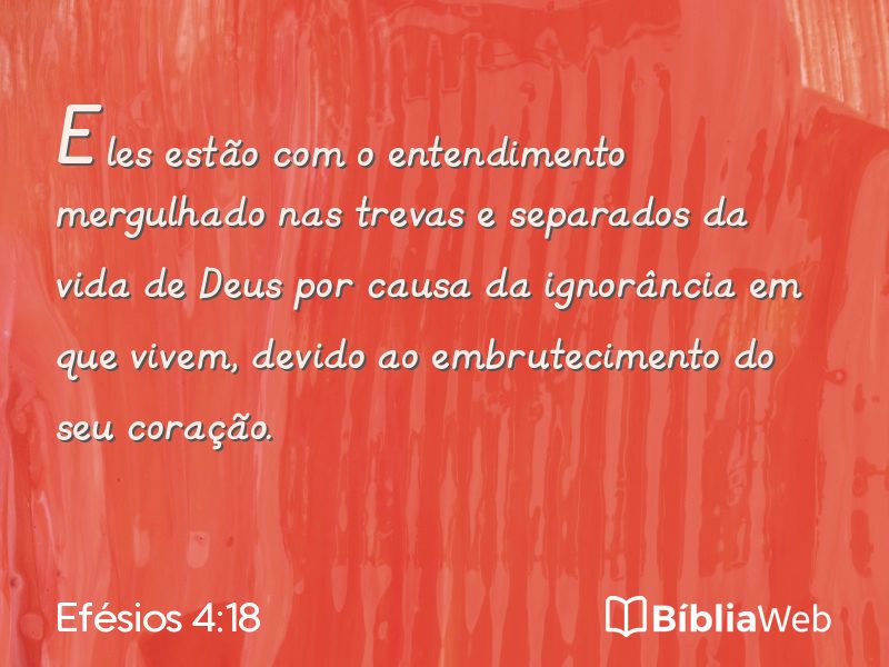 Efésios 4:18 em imagem para compartilhar