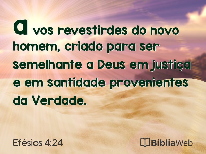 Efésios 4:24 em imagem para compartilhar