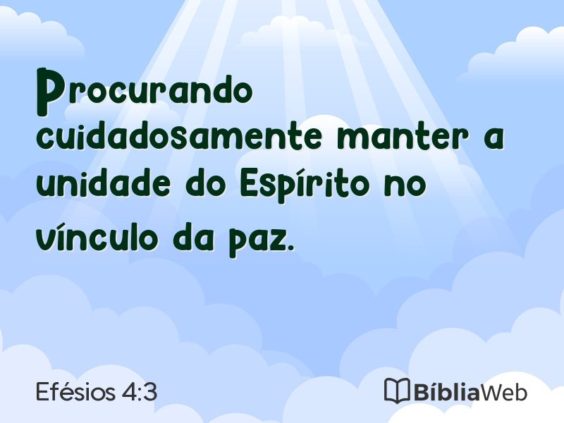Efésios 4:3 em imagem para compartilhar
