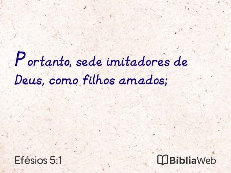 Efésios 5:1 em imagem para compartilhar