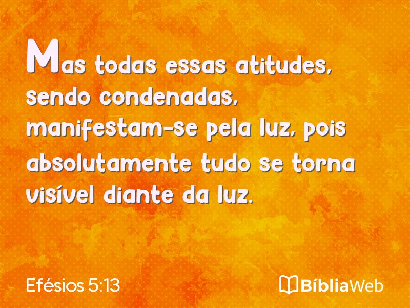 Efésios 5:13 em imagem para compartilhar