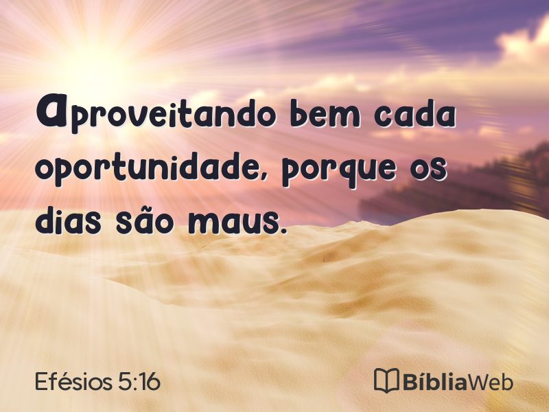 Efésios 5:16 em imagem para compartilhar