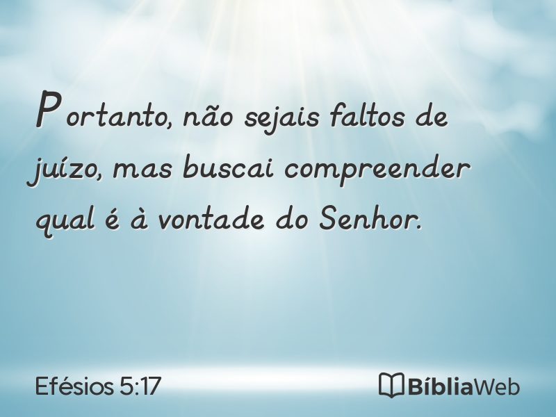 Efésios 5:17 em imagem para compartilhar