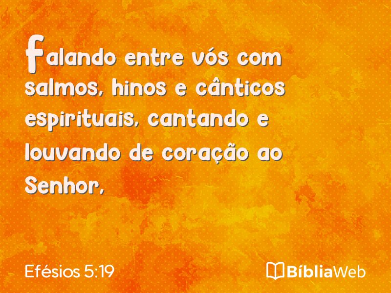 Efésios 5:19 em imagem para compartilhar