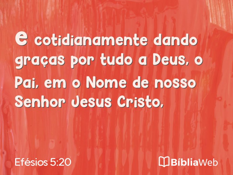 Efésios 5:20 em imagem para compartilhar