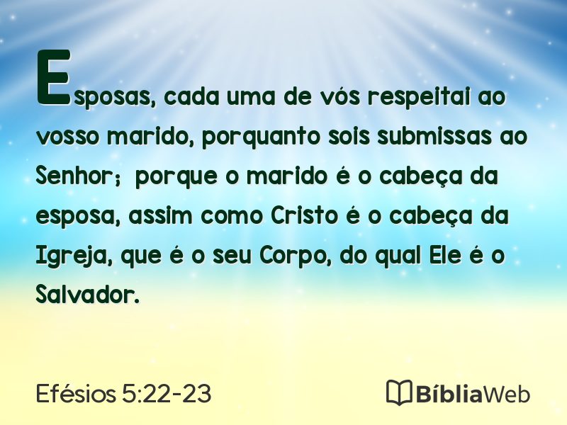 Efésios 5:22-23 em imagem para compartilhar