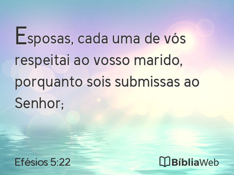 Efésios 5:22 em imagem para compartilhar