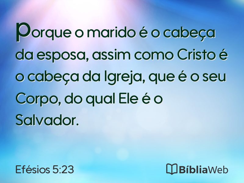 Efésios 5:23 em imagem para compartilhar
