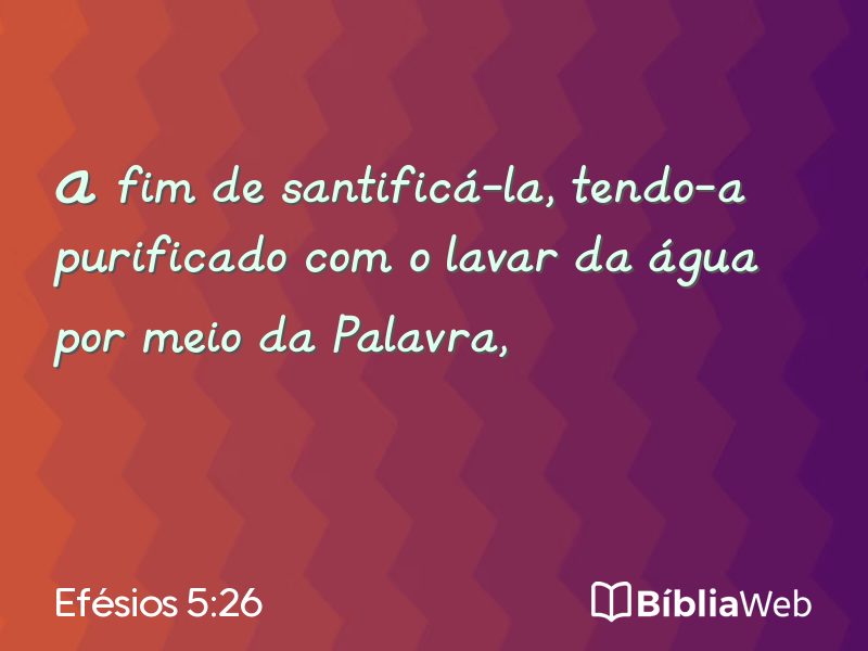 Efésios 5:26 em imagem para compartilhar