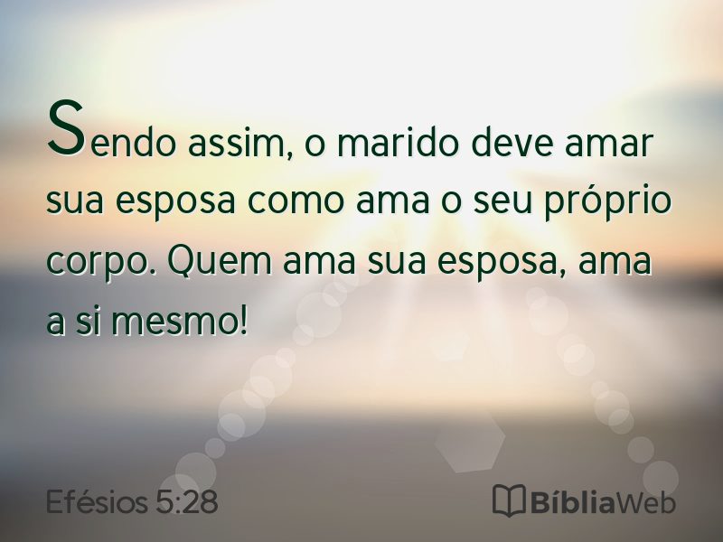 Efésios 5:28 em imagem para compartilhar