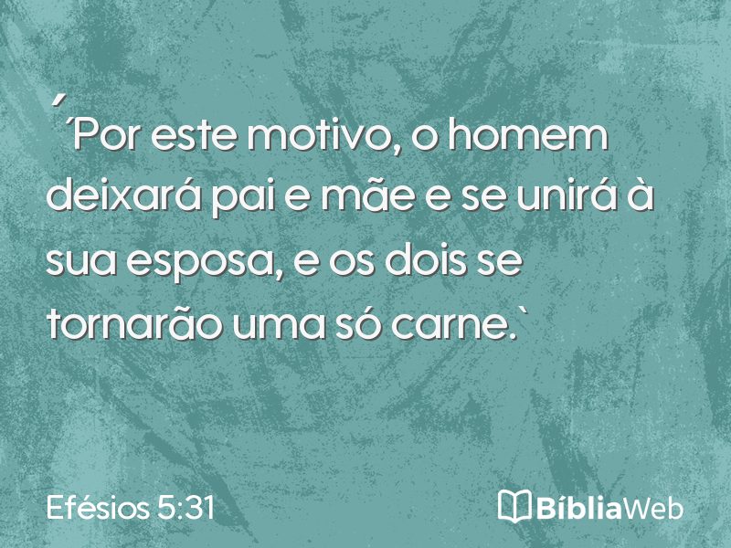 Efésios 5:31 em imagem para compartilhar