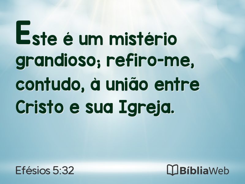 Efésios 5:32 em imagem para compartilhar