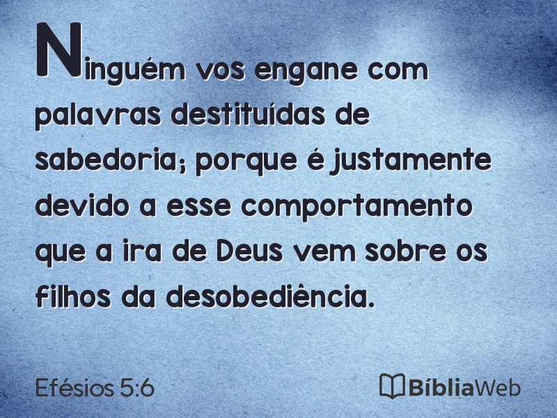 Efésios 5:6 em imagem para compartilhar