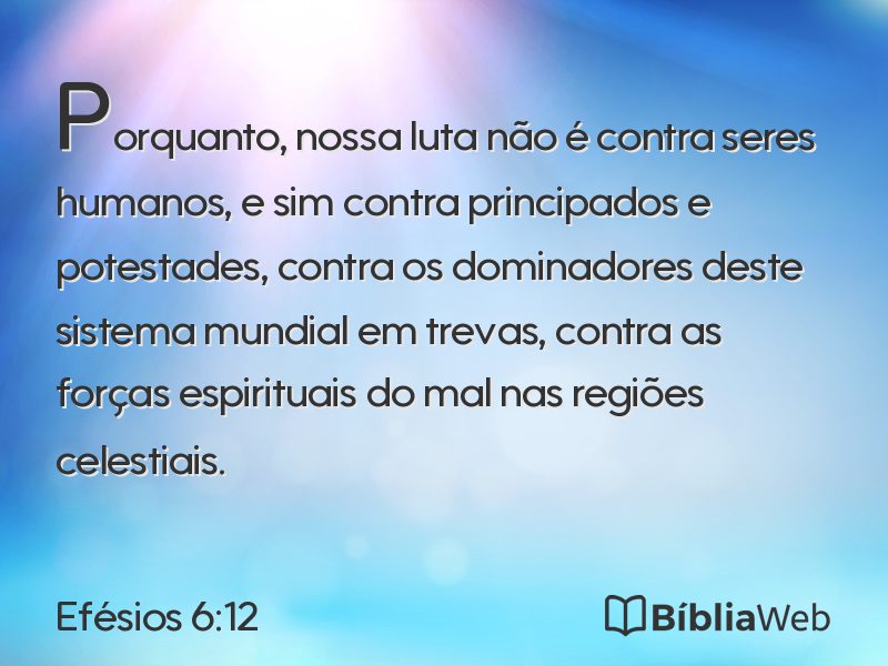 Efésios 6:12 em imagem para compartilhar
