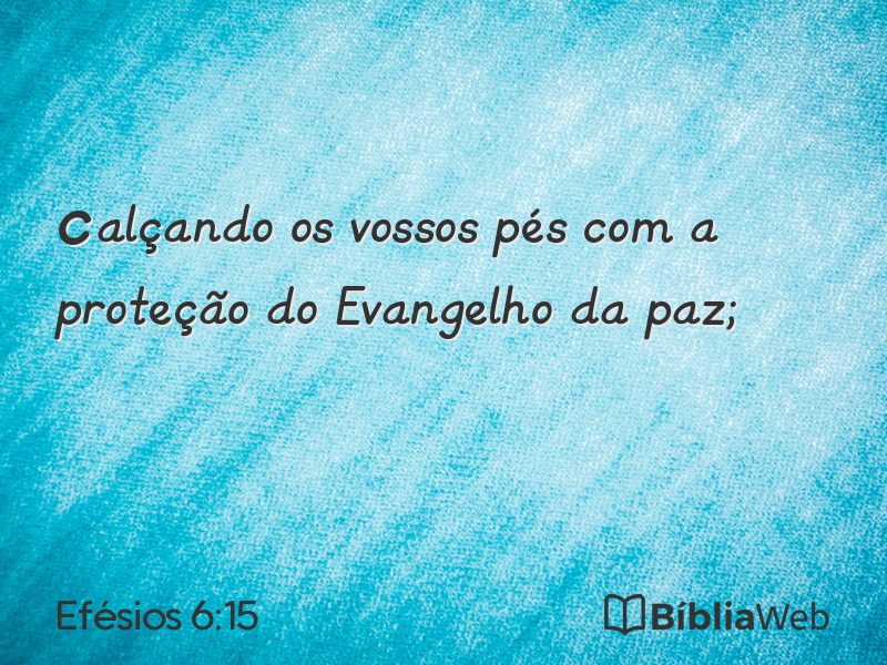 Efésios 6:15 em imagem para compartilhar