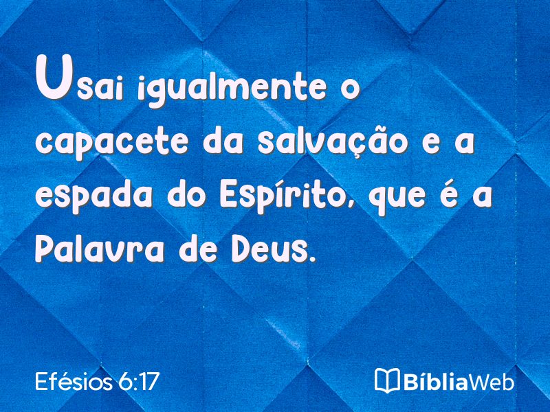 Efésios 6:17 em imagem para compartilhar