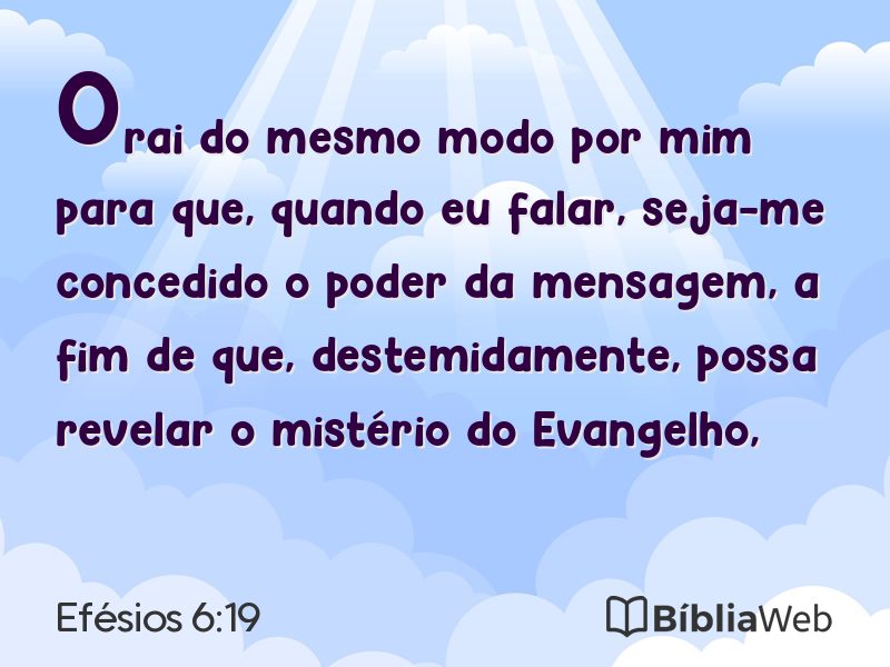 Efésios 6:19 em imagem para compartilhar