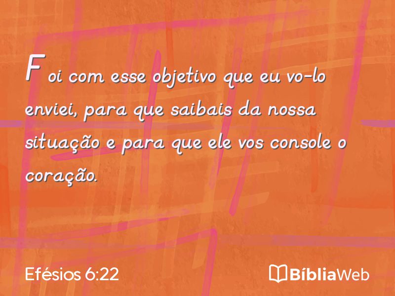 Efésios 6:22 em imagem para compartilhar