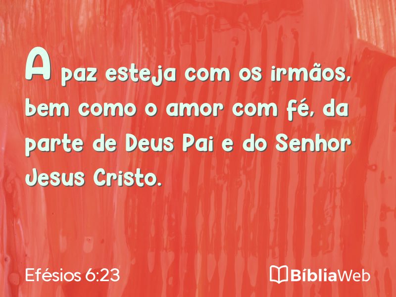 Efésios 6:23 em imagem para compartilhar