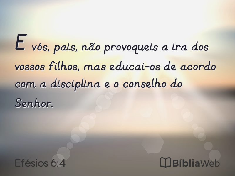 Efésios 6:4 em imagem para compartilhar