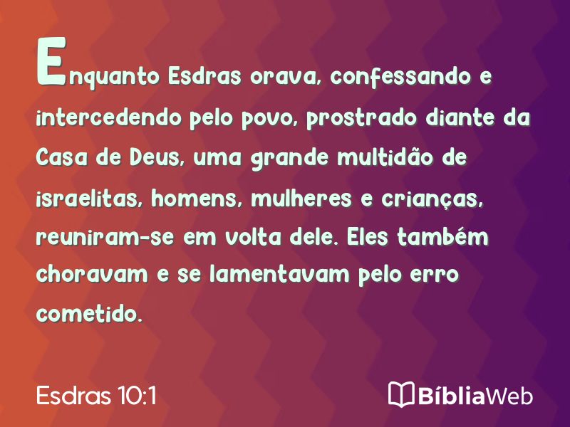 Esdras 10:1 em imagem para compartilhar