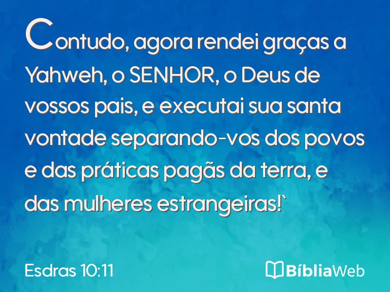 Esdras 10:11 em imagem para compartilhar