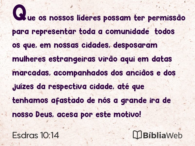 Esdras 10:14 em imagem para compartilhar