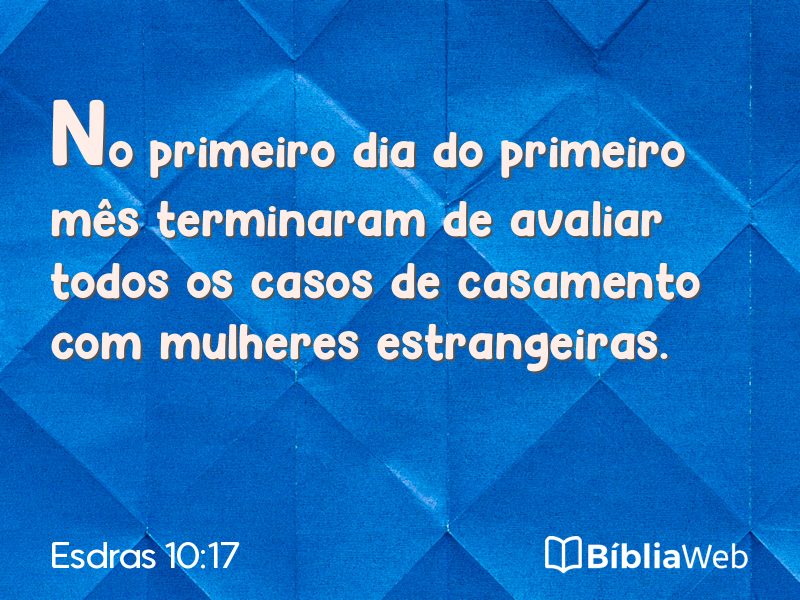 Esdras 10:17 em imagem para compartilhar