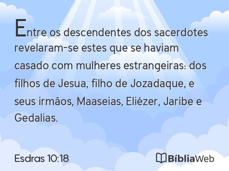 Esdras 10:18 em imagem para compartilhar