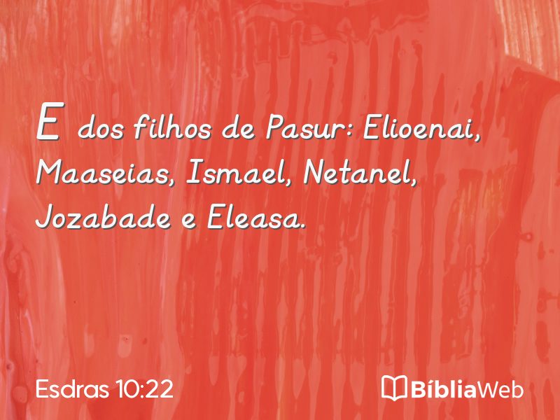 Esdras 10:22 em imagem para compartilhar