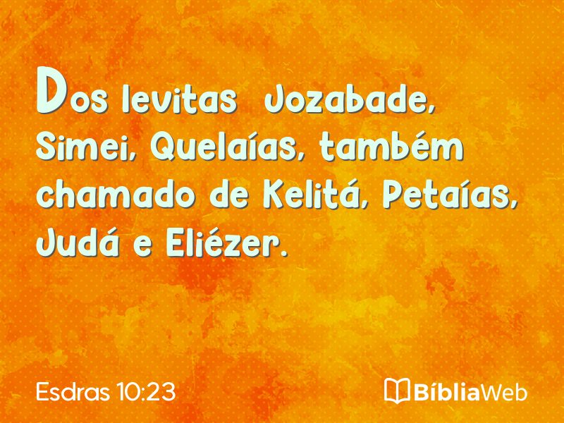Esdras 10:23 em imagem para compartilhar